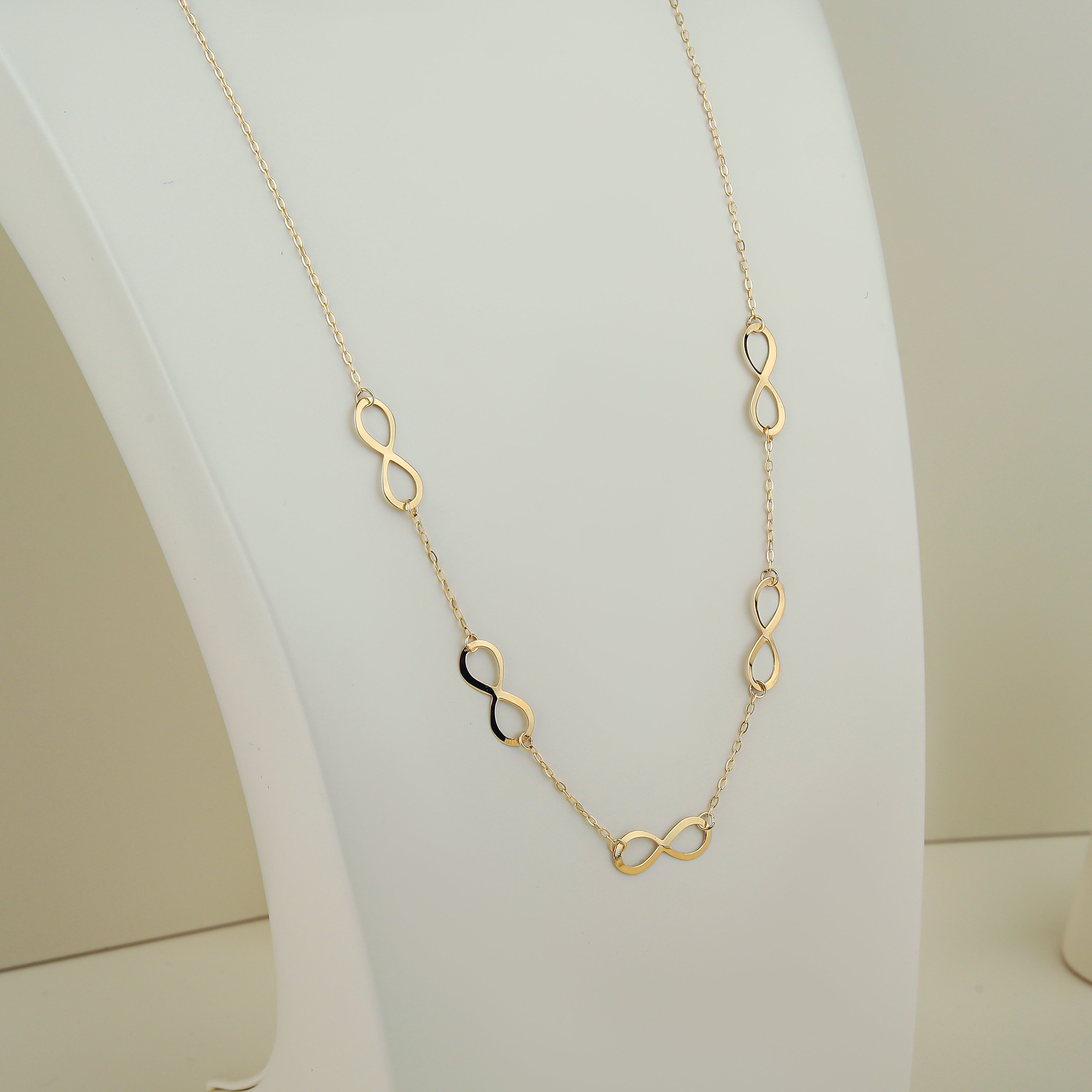 18k gold infinity choker, made in Turkey - (H-0268)